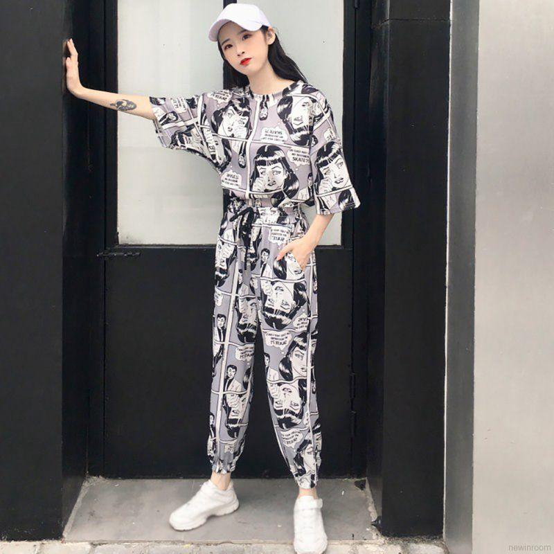 Áo Thun Tay Ngắn In Hình Tờ Báo Cá Tính Cho Nữ