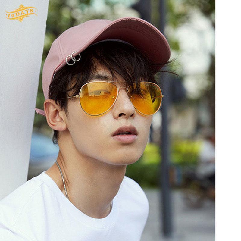 Kính mát, kính thời trang đi đêm Nam Nữ màu Vàng | BigBuy360 - bigbuy360.vn