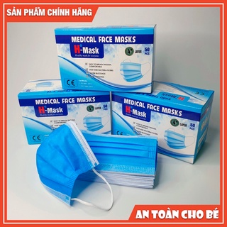Khẩu Trang Y Tế H-Mask Chống Giọt Bắn Kháng Khuẩn 4 Lớp Hàng Xuất Khẩu