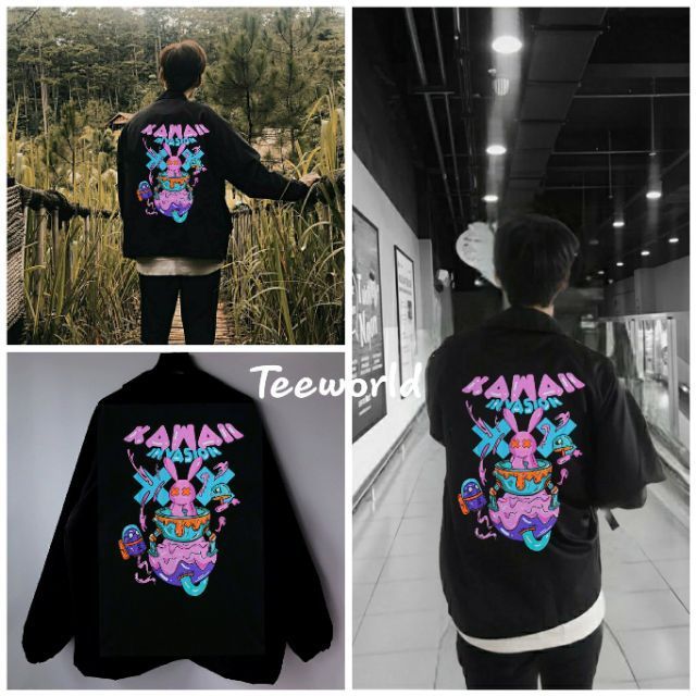 Áo Khoác Dù Bad Rabbit Kawaii Unisex Form Rộng Dáng Jacket | BigBuy360 - bigbuy360.vn