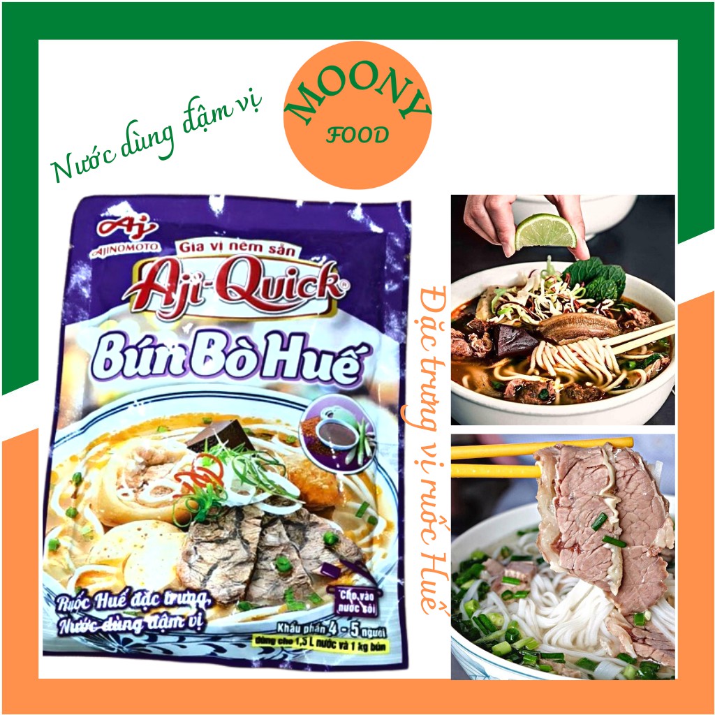 Gia Vị Nấu Bún Bò Huế Nêm Sẵn Ajiquick Gói 59G