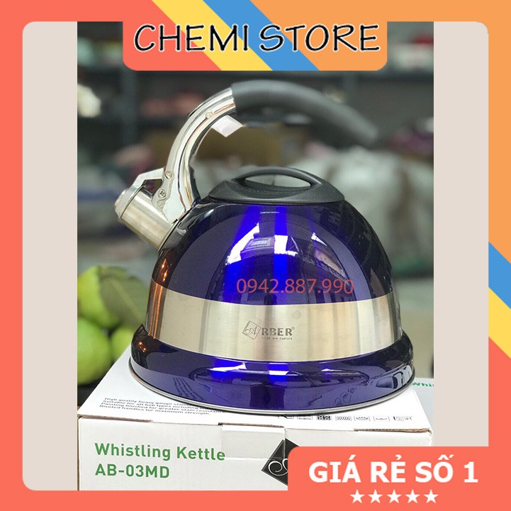 Ấm Đun Nước Dùng Cho Bếp Từ Với Thiết Kế Màu Sắc Sang Trọng - Hãng Arber AB-03l - Dung tích 3 L - Giao Màu Ngẫu Nhiên