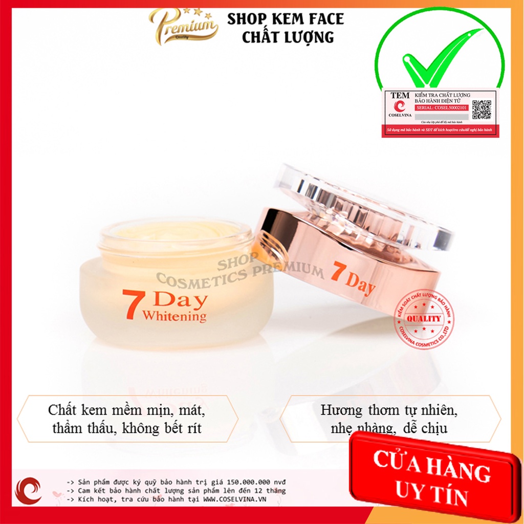 Kem dưỡng trắng ban ngày 7 Day whitening 35gr loại bỏ nám, tàn nhang, đồi mồi