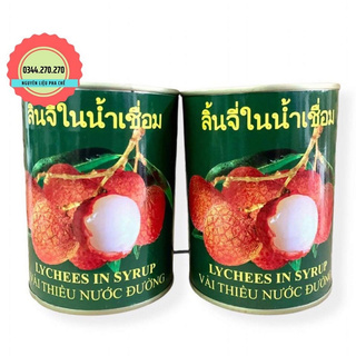 Vải ngâm Thái tem giấy - Lon 560gr