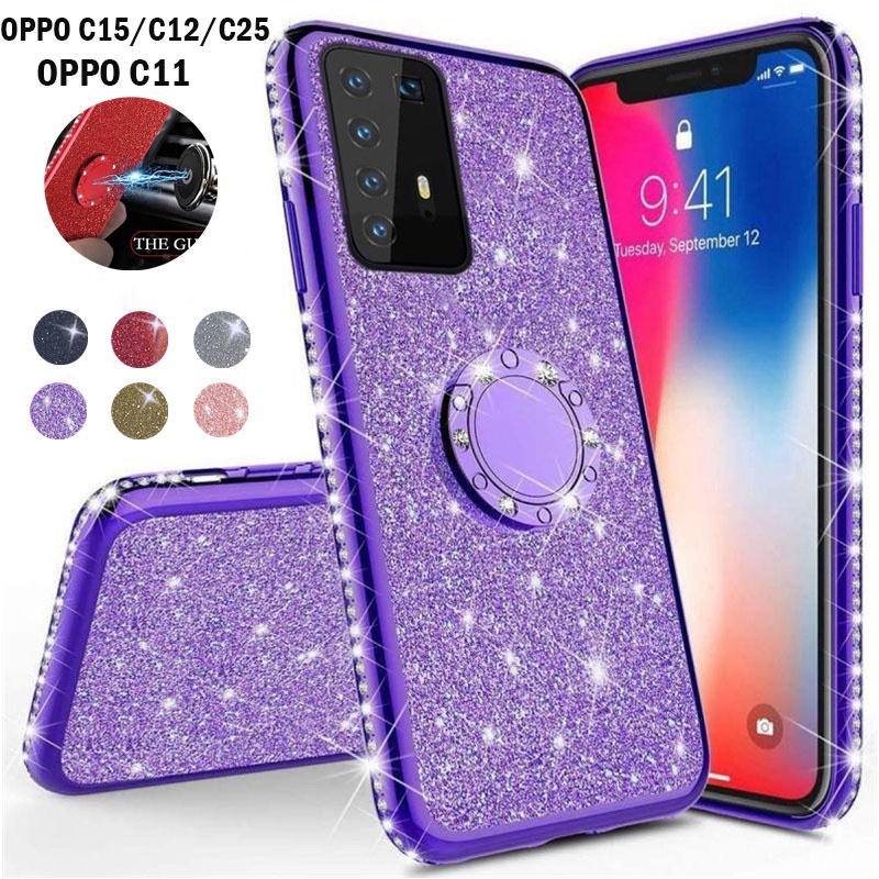 Ốp Điện Thoại Có Nhẫn Đỡ Cho OPPO Realme C15 C12 C25 C11 C3 C2 C1 Realme 7 7Pro Realme 6 6Pro 6i Realme 5 5i 5Pro Realme XT 3 3Pro