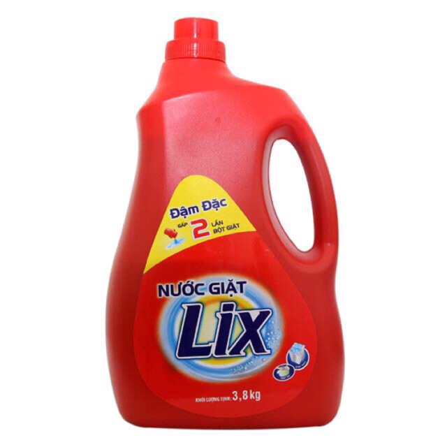 Nước giặt Lix 3,8 kg ( đậm đặc và hương nước hoa)