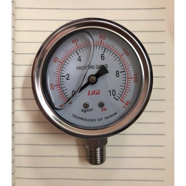Đồng hồ đo áp suất có dầu inox 5-7-10-15-25...-700kg, đồng hồ hút chân không khí nén