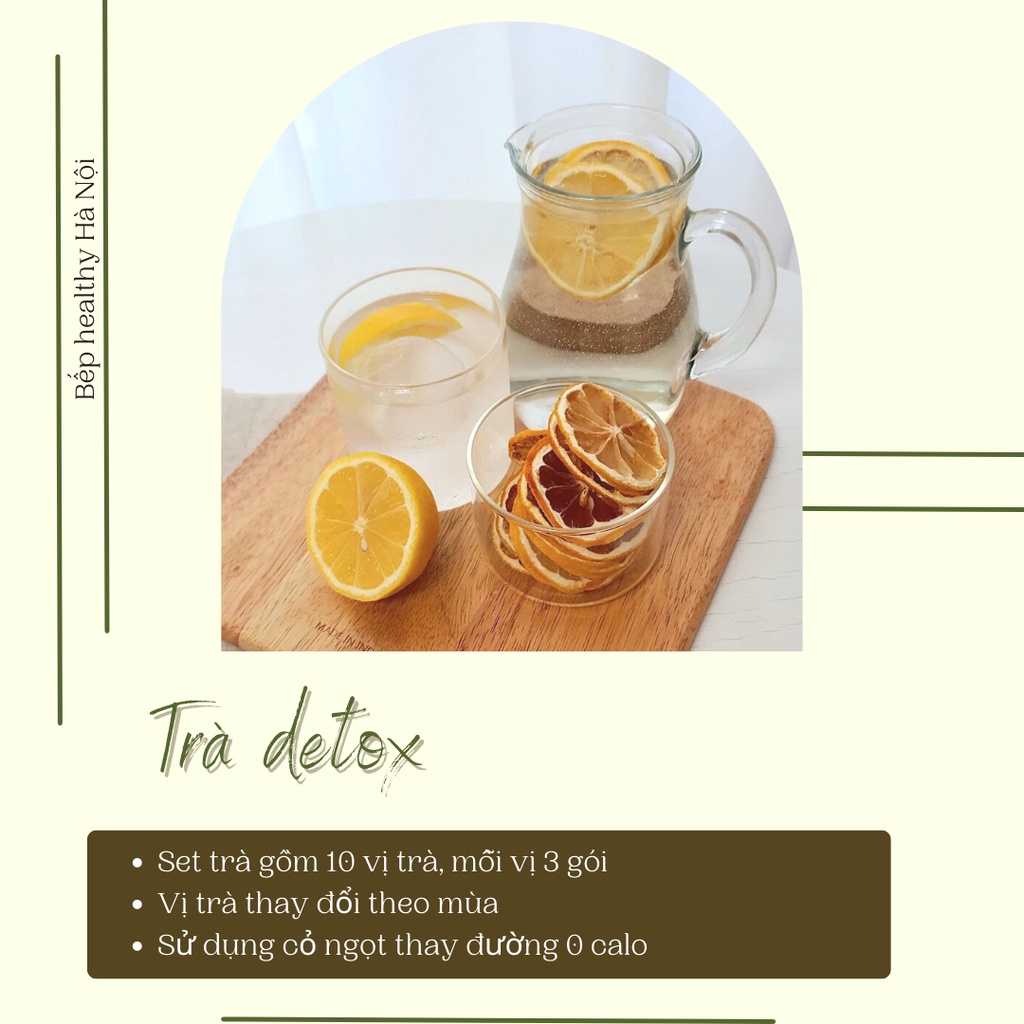 Trà detox trà thảo mộc hoa quả sấy lạnh - Bếp healthy Hà Nội
