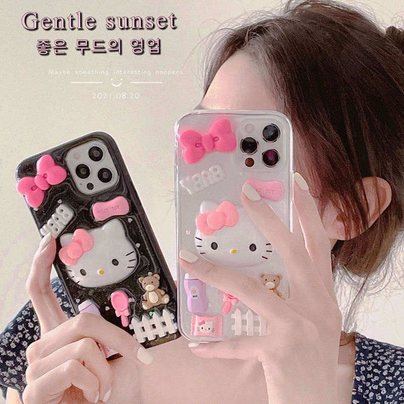 Ốp Điện Thoại Mềm Hình hello kitty Cho Iphone 12Pro xsmax iPhone13 11 7 8 6