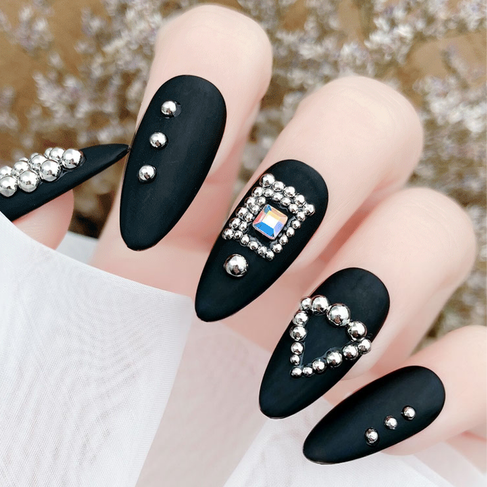 [Hàng mới về] Bộ 100 phụ kiện đính móng trang trí nghệ thuật 3d thời trang