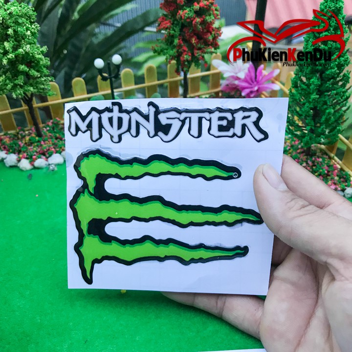 TEM NỔI CHỮ MONSTER 1 CẶP LOẠI LỚN