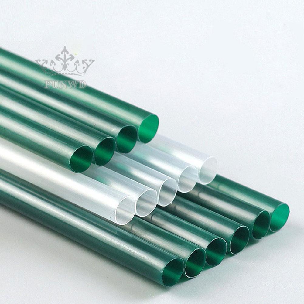 Set 100 Ống Hút Nhựa 8X240Mm Màu Xanh Lá Đậm Dùng Một Lần