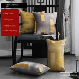 Gối tựa lưng sofa cao cấp nhẹ tựa lưng phòng khách kiểu trung quốc gối đầu giường dày dặn áo gối cao cấp không lõi