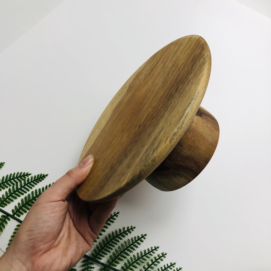 Đĩa Cao Gỗ Keo Đựng Bánh Gato, Bánh Ngọt, Hoa Quả, Cake Stand, Mâm Bồng