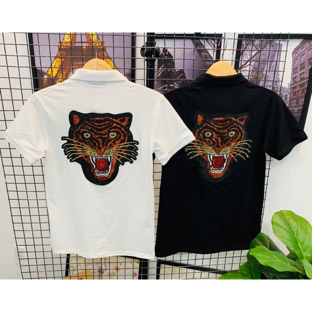 Áo Thun Cổ Trụ Đính Kim Sa (chất cotton 100% vải cực mát) | BigBuy360 - bigbuy360.vn