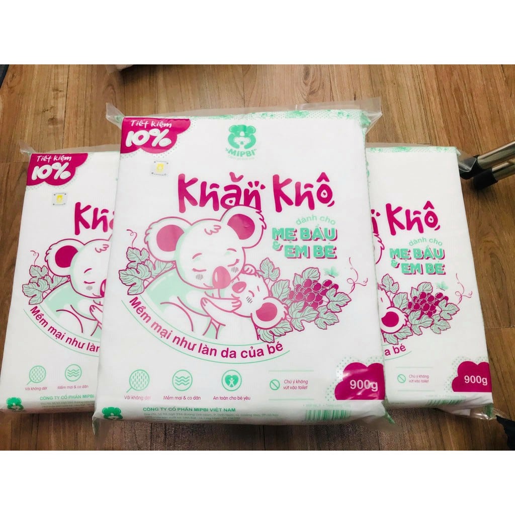 Khăn vải khô đa năng Mipbi 260g, 300g, 400g, 500g, 600g, 900g (15x20cm) Mama Baby VN