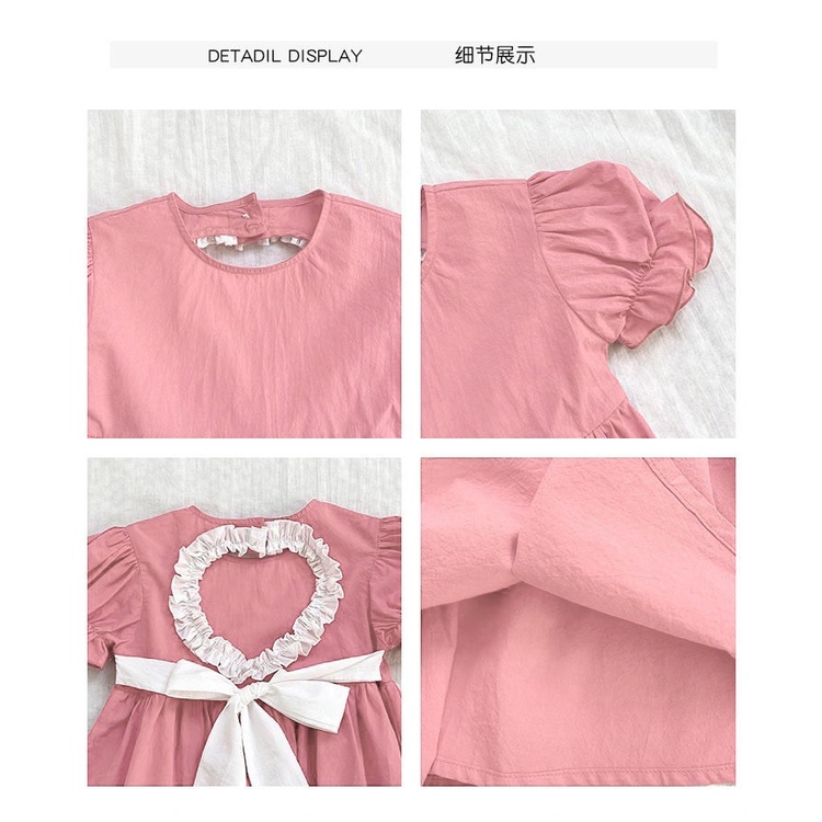 Đầm Công Chúa Tay Ngắn In Hình Bướm Phong Cách Hàn Quốc Thời Trang Mùa Hè Mới Dành Cho Bé Gái