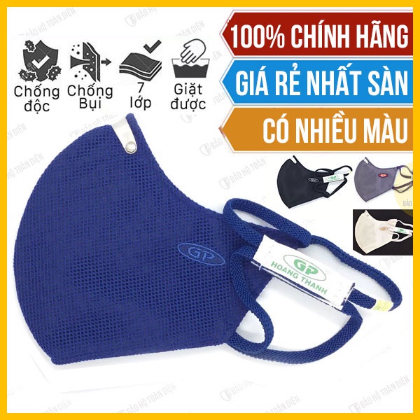 Khẩu Trang Chống Độc 7 Lớp GP Extreme, Giặt Dùng Được Nhiều Lần, Quai Dán Qua Đầu, Tấm Lọc Xịn