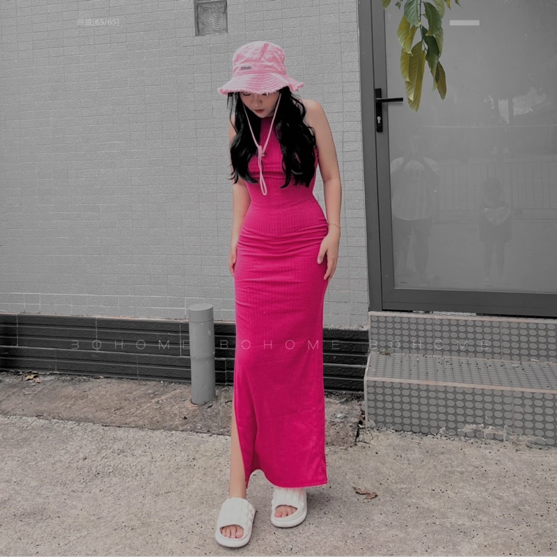 KHO SỈ BOHOME - Đầm body maxi xẻ tà chuẩn dáng