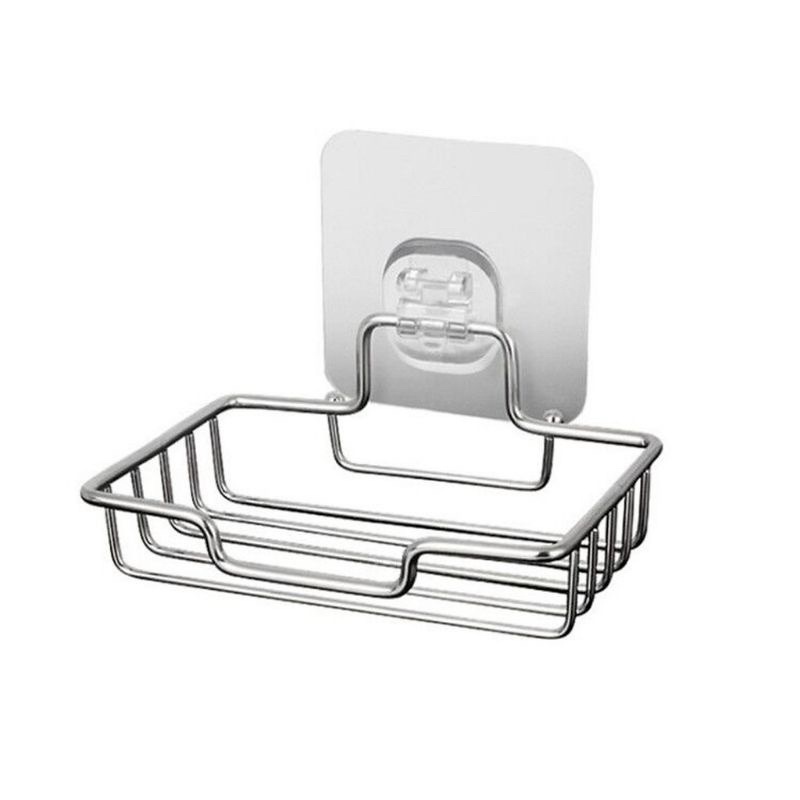 Giá để xà phòng inox kèm miếng dán