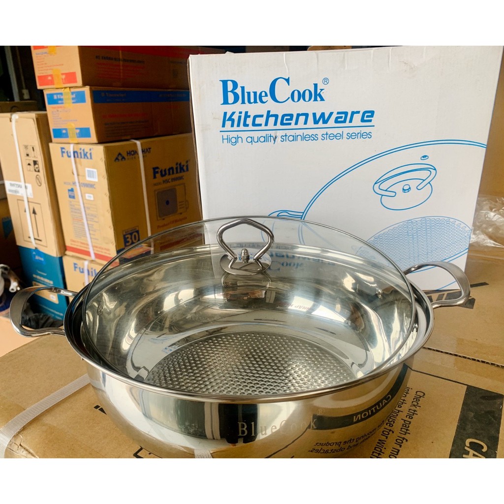 Nồi Ăn Lẩu Size 30 CM Dùng Cho Tất Cả Các Loại Bếp Từ, Hồng Ngoại, Gas - Điện Máy Kenca