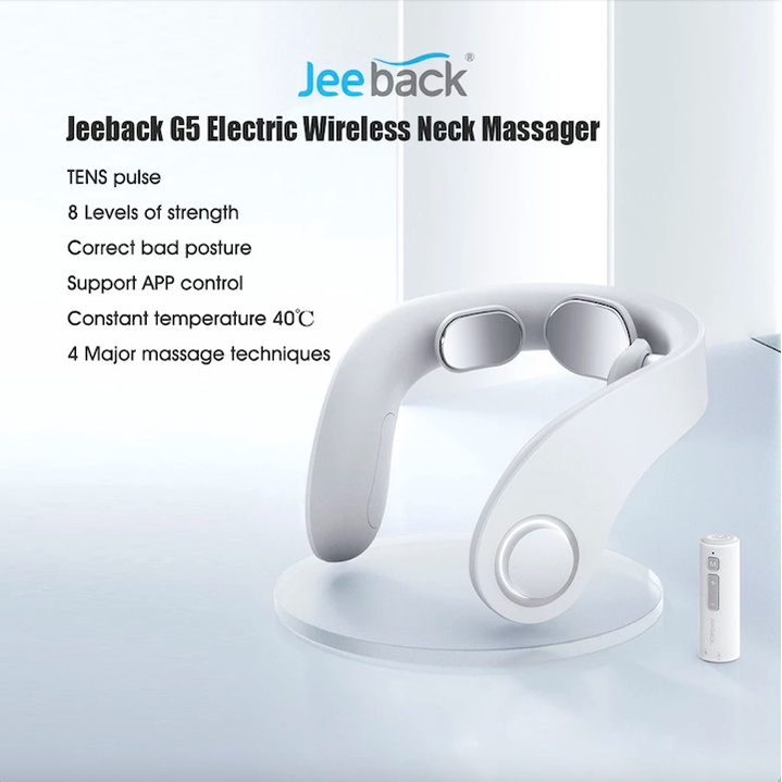 Máy massage cổ thông minh Jeeback G5 cao cấp chính hãng, 4 Chế Độ, 8 Cường Độ Massage