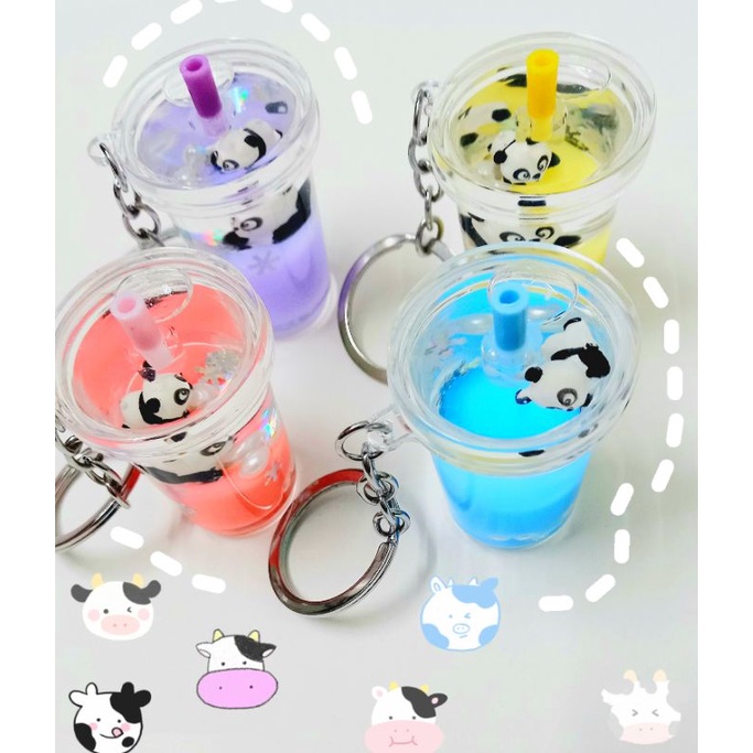 Móc Khóa Thủy Tinh Acrylic Gấu Trúc Cute