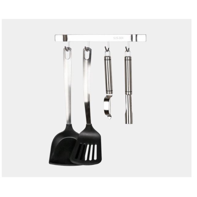 Giá móc treo thìa muỗng đa năng Inox 304 Nanichino có sẵn keo dán tường