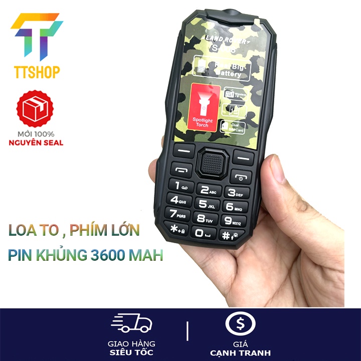 Điện thoại Land rover S008 Pin khủng 3600mah ,loa to,màn hình lớn- Mới nguyên seal