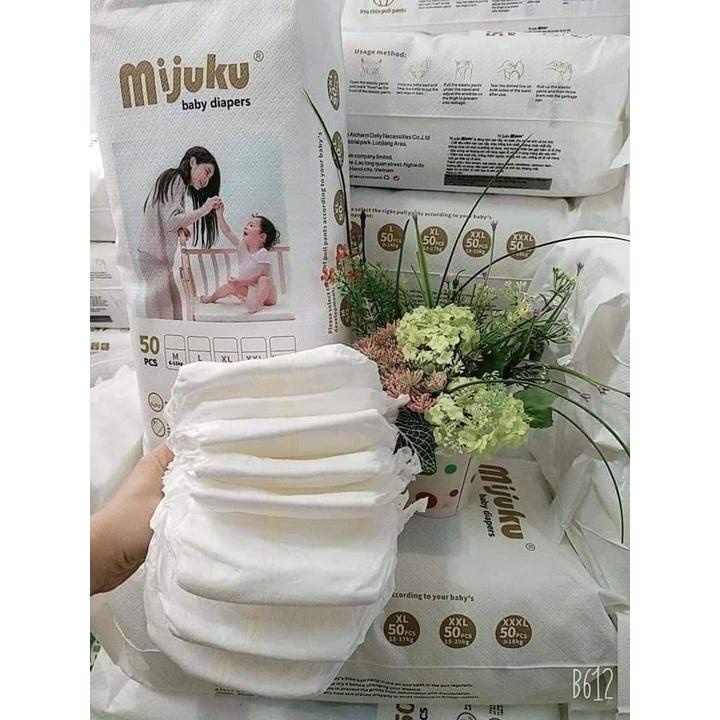 Tã dán Mijuku Xuất Nhật 1 Bịch 50 Miếng cho bé sơ sinh đủ  Size S/M/L