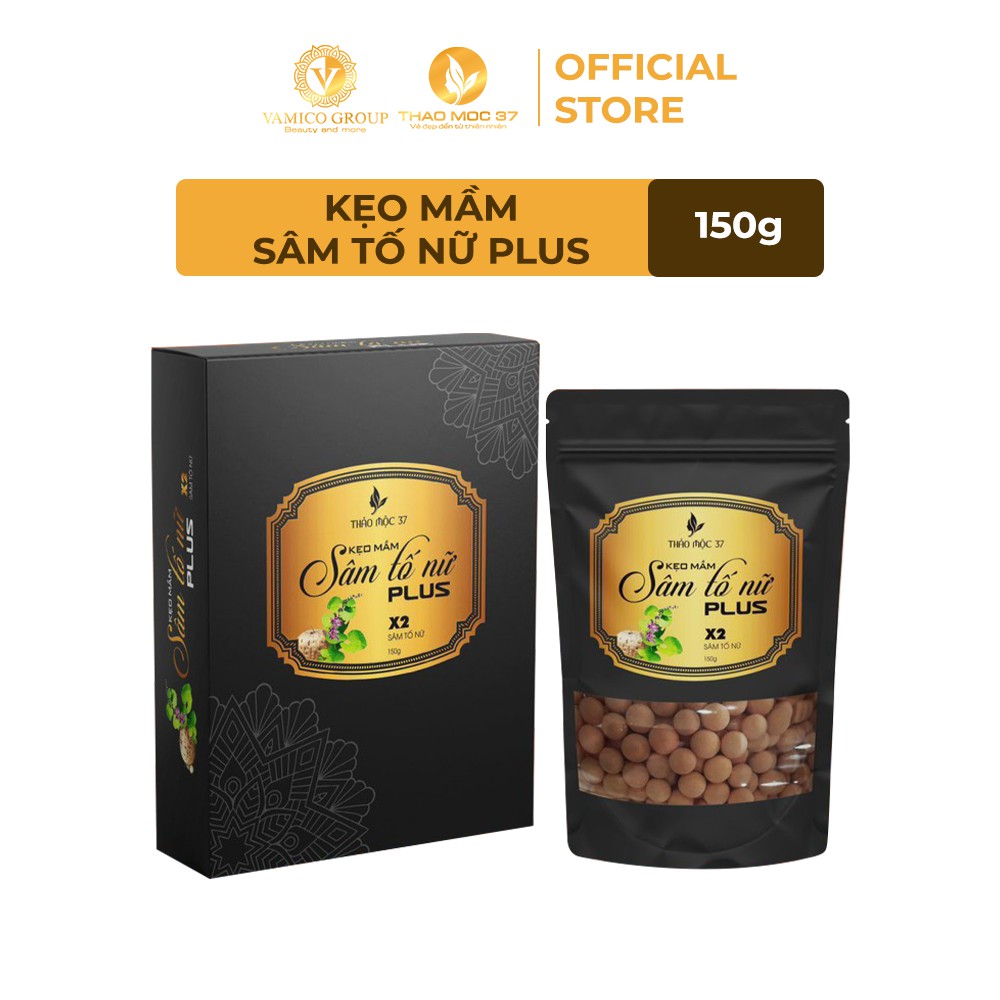 Kẹo Mầm Sâm Tố Nữ Plus X2 Mầm Đậu Nành Thảo Mộc 37 Chính Hãng hỗ trợ tăng size V1