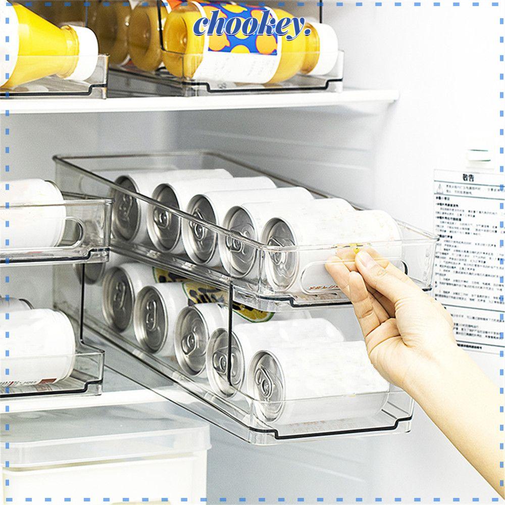 Khay đựng lon nước ngọt 2 tầng trong suốt tiện lợi dành cho nhà bếp