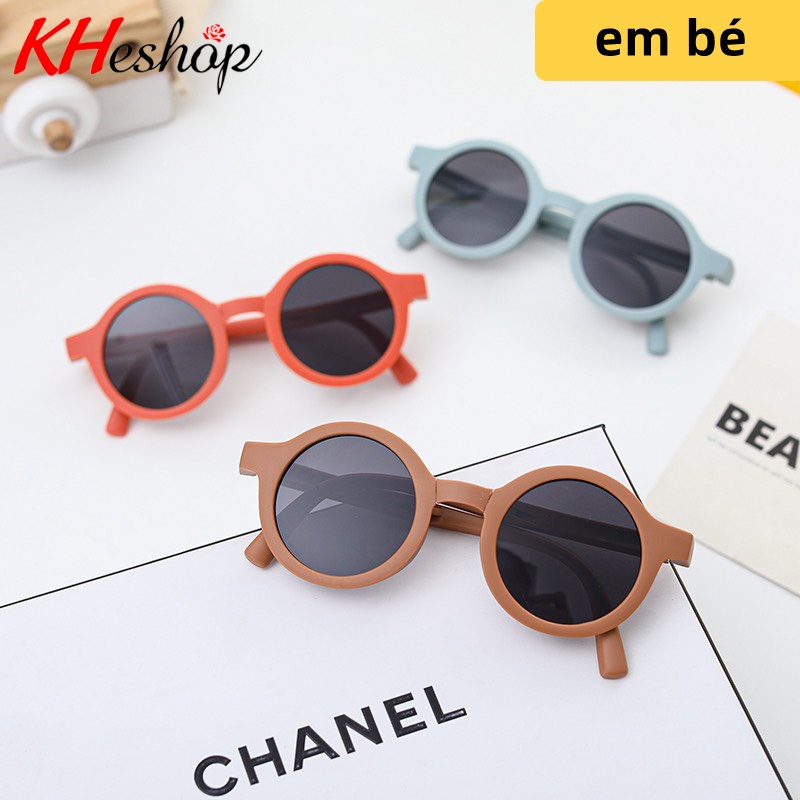 [Đẹp Lắm Nha] Kính Thời Trang Gấp Gọn cá tính form tròn màu kẹo ngọt dễ thương bé Trai, Bé gái mã Y3002