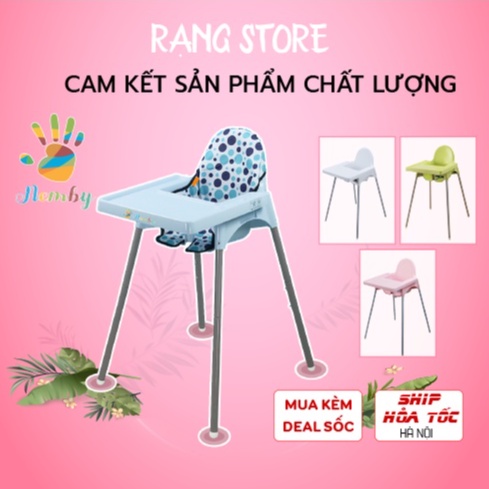 Ghế ăn dặm cho bé đa năng Nemby ghế ngồi ăn dặm cho bé từ 6 tháng tập ăn dặm có bàn ăn tháo rời, chiều cao cố định GHE2