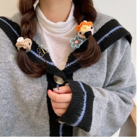 Vòng Tay Đan Len Hình Thú Đáng Yêu Xinh Xắn Cho Bé Gái