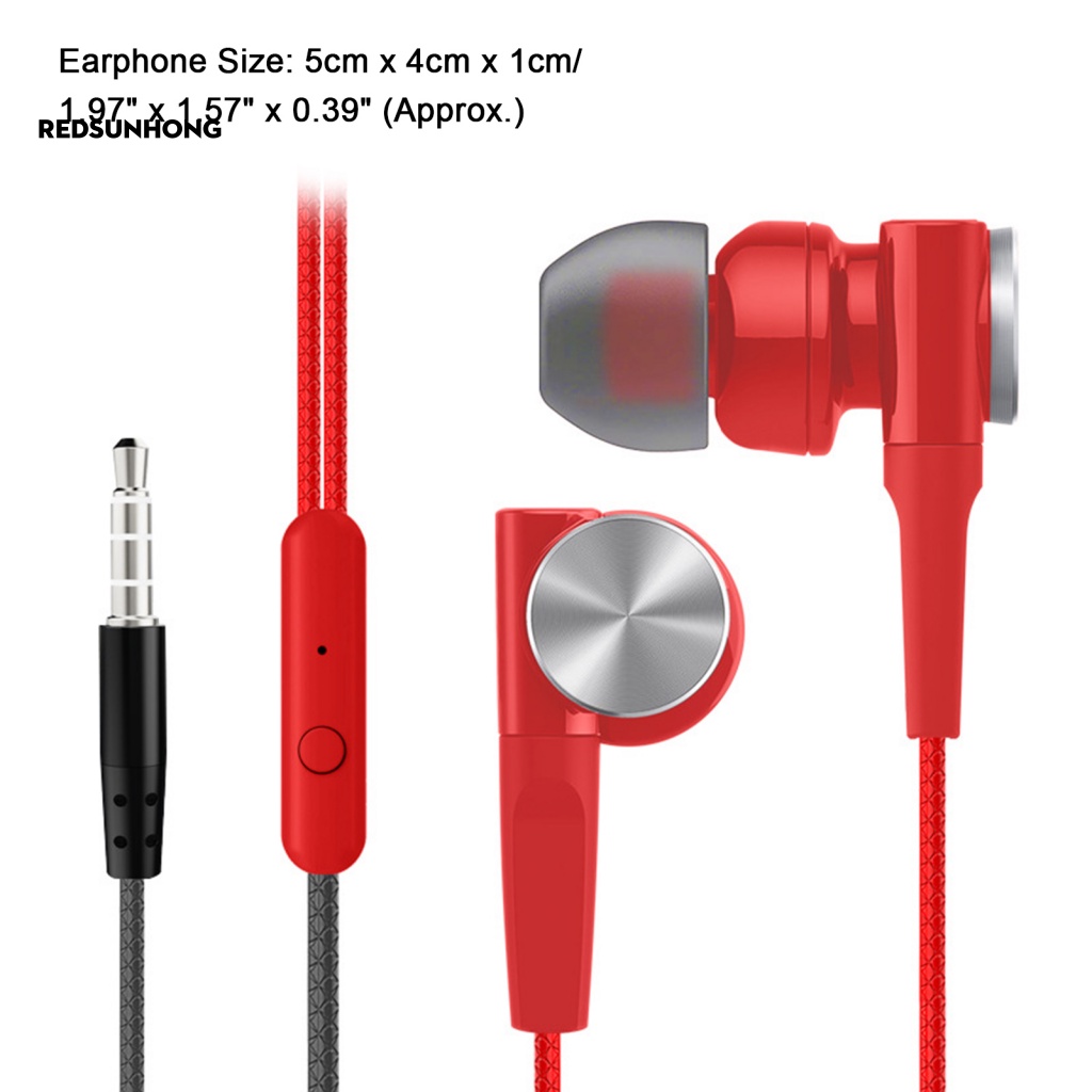 Tai Nghe Nhét Tai 3.5mm Có Dây Âm Thanh Siêu Nhẹ Cho Điện Thoại