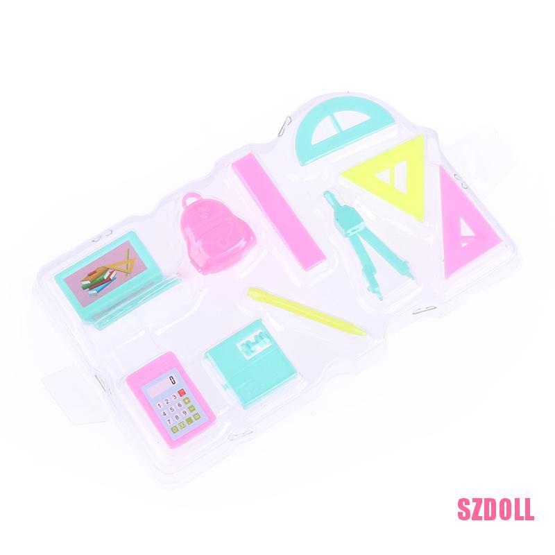 Set 10 Phụ Kiện Đi Học Mini Tỉ Lệ 1/12 Cho Nhà Búp Bê