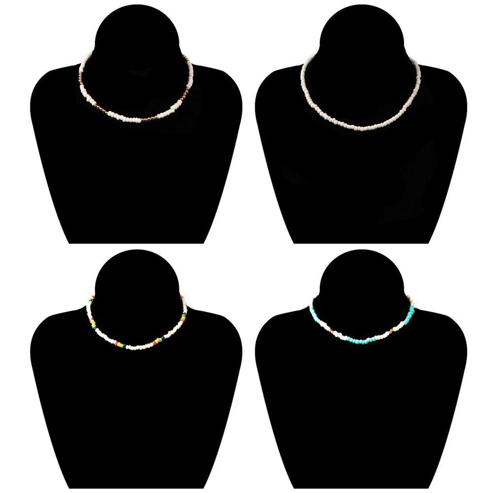 Vòng Cổ Chuỗi Hạt Thủy Tinh Handmade Có Thể Điều Chỉnh Phong Cách Bohemian Cho Nữ