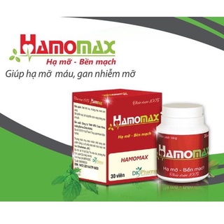 Hamomax Hộp 30 viên - hỗ trợ giảm mỡ máu, bền thành mạch