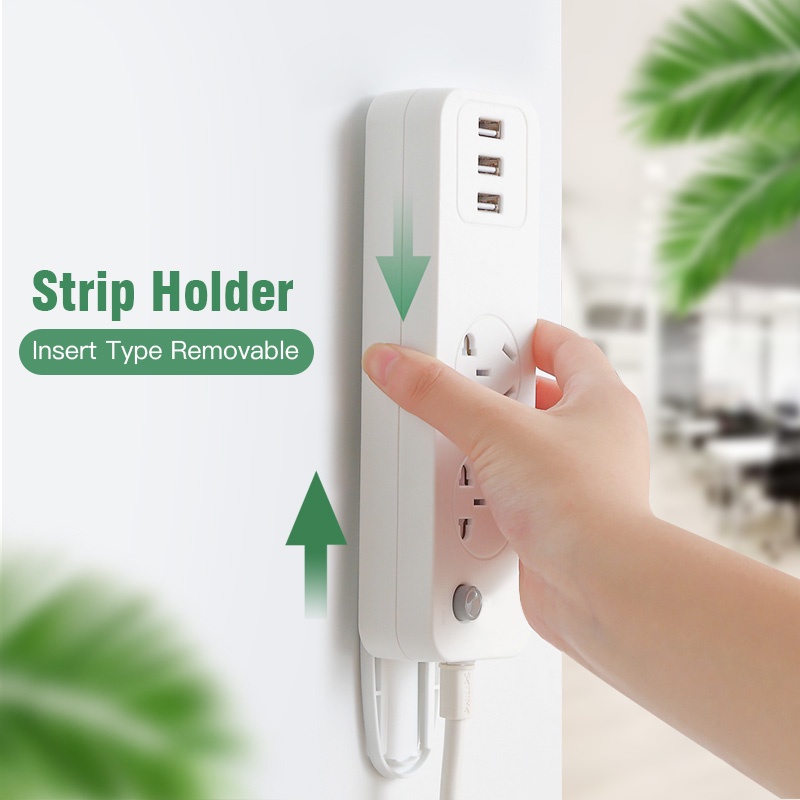 Giá giữ ổ cắm FONKEN dạng thanh dán tường cố định có thể tháo gỡ