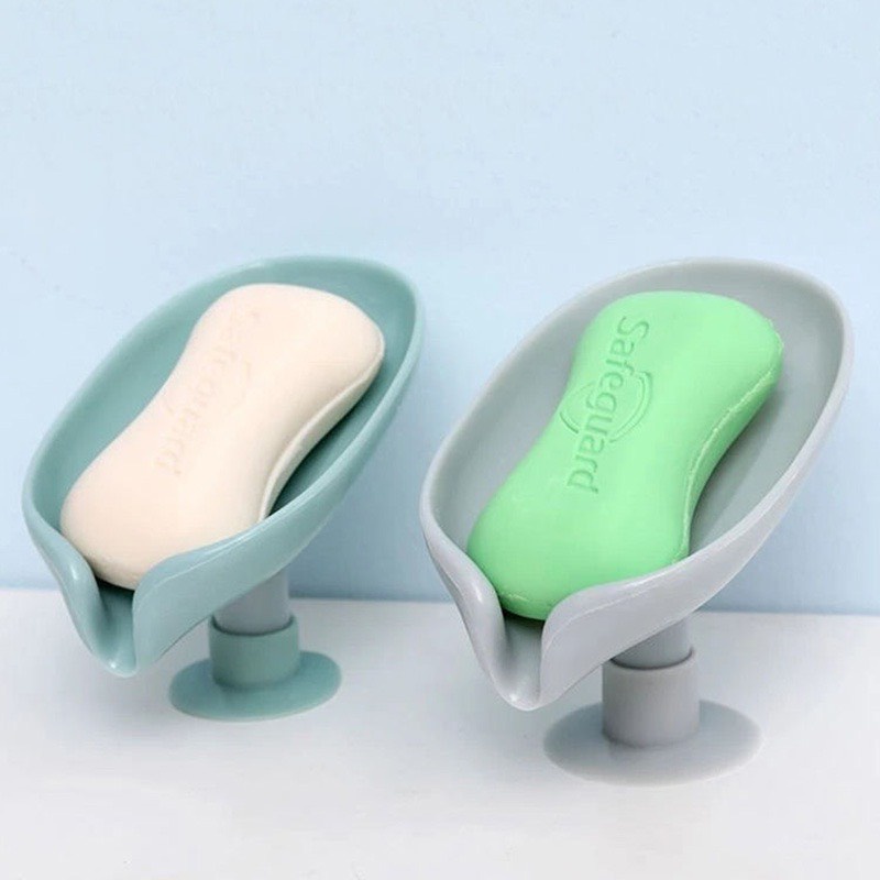 Kệ Xà Phòng dán Tường Có Thể Thoát Nước hình lá sen Trong Phòng Tắm