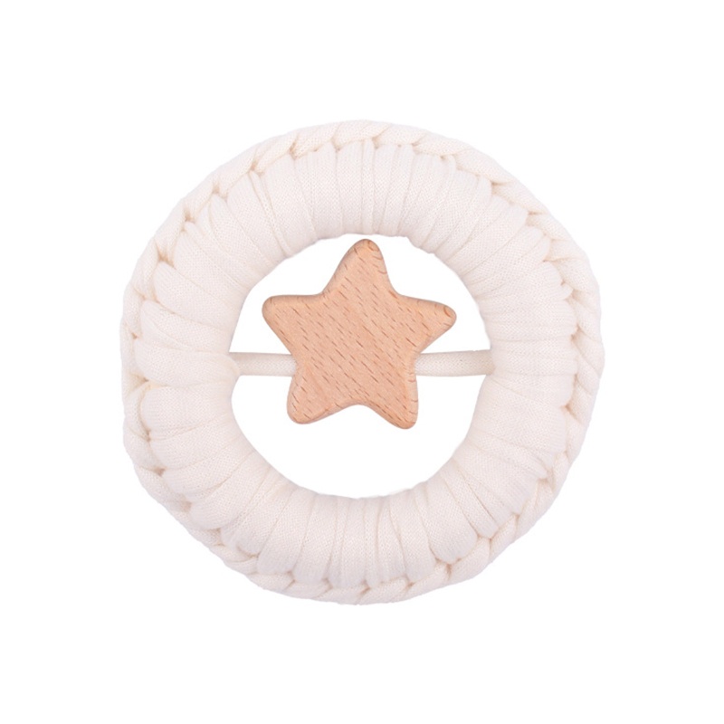 Haha Ti Giả Ngậm Mọc Răng Bằng Cotton Dệt Tay Cho Bé Sơ Sinh Khi Tắm