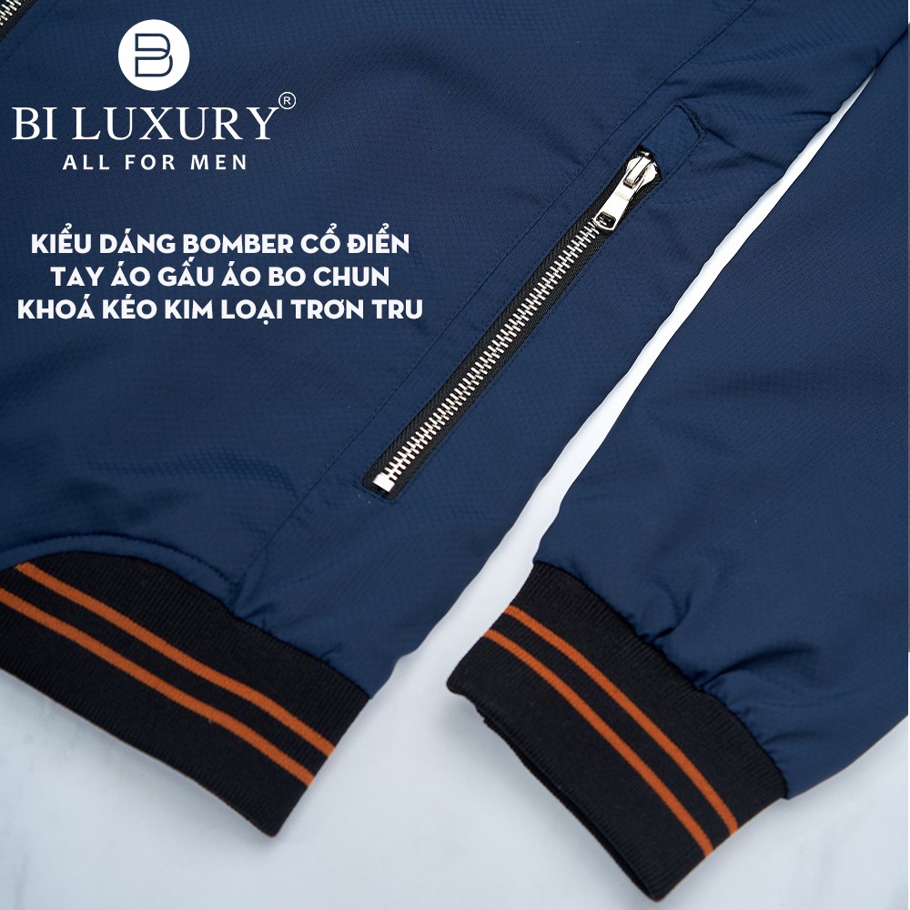 Áo khoác gió thời trang Biman by Biluxury 4AG2T009 kiểu dáng bomber trẻ trung hai lớp giữ ấm chống nước đẳng cấp