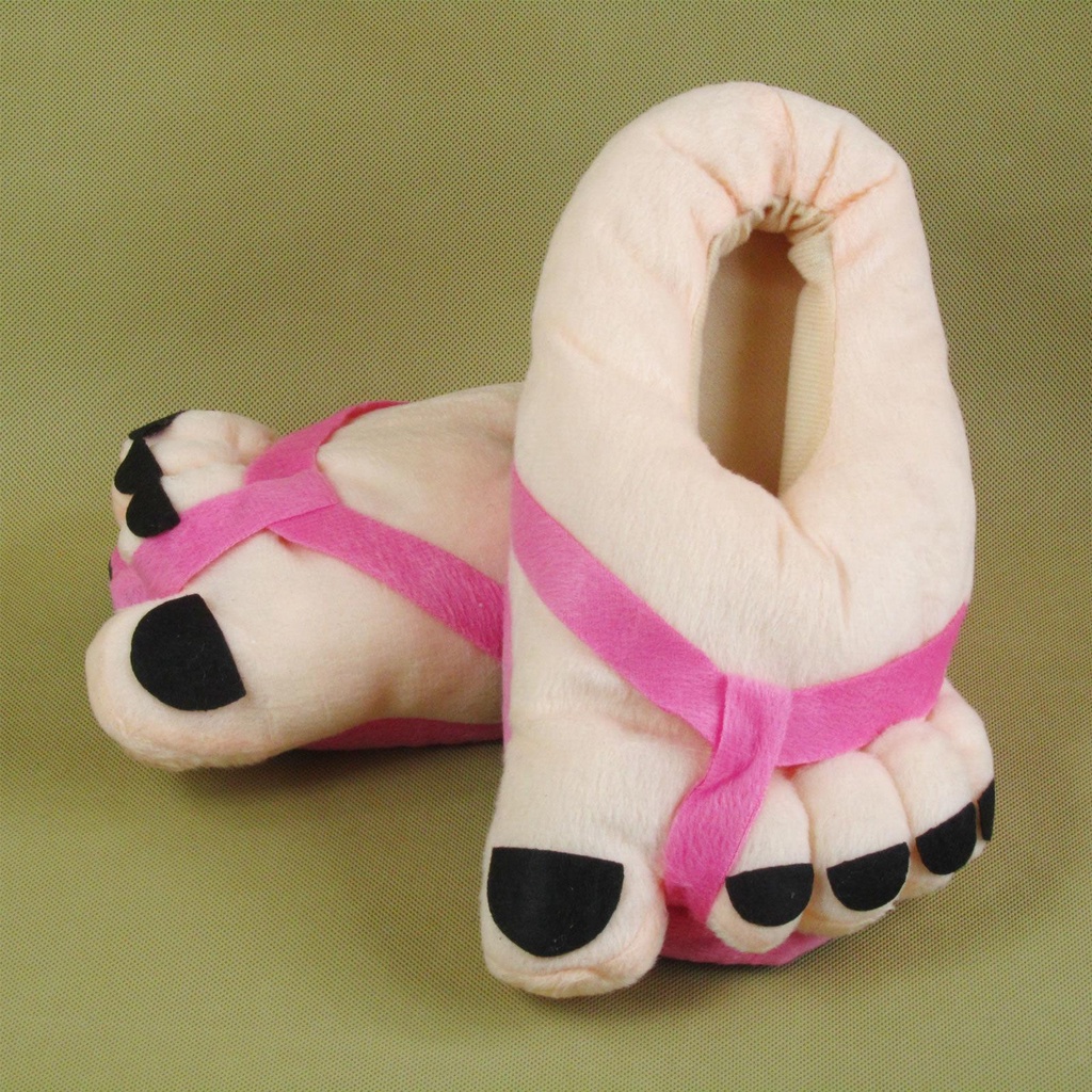 Dép cotton đi trong nhà hình bàn chân to mừng năm mới cho cặp đôi