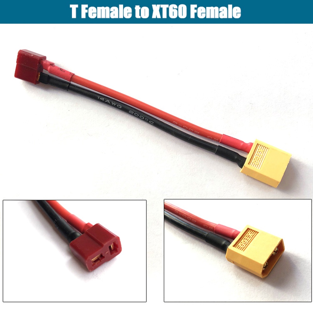 TAMIYA Đầu Nối Pin Lipo XT60 EC5 EC3 T Deans 4.0mm 3.5MM 3.5MM 10 12 14 16Awg 10cm Cho Pin Lipo RC Lipo