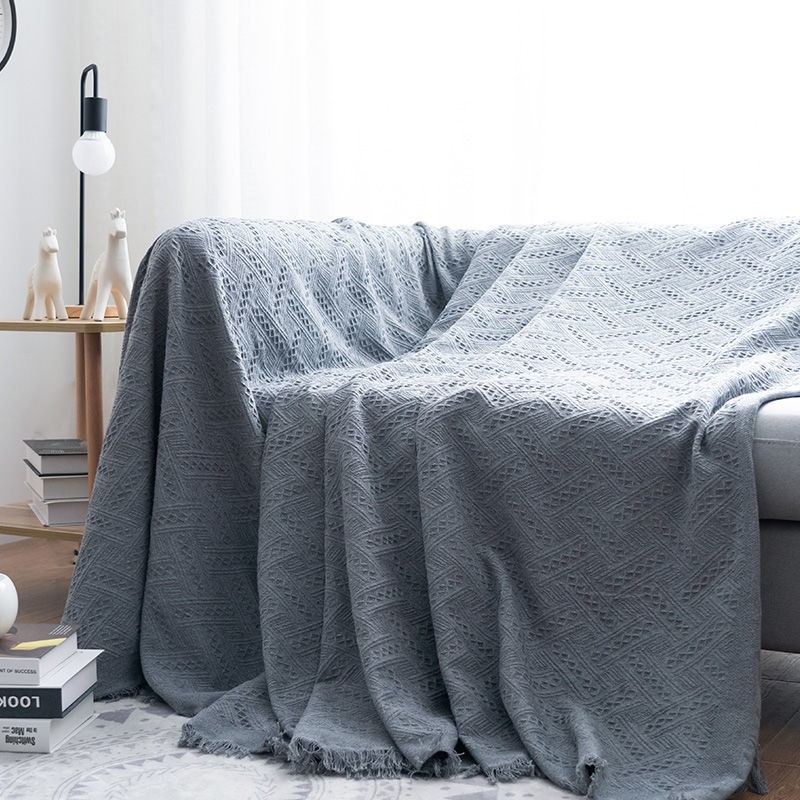 Vải phủ ghế sofa họa tiết kẻ sọc thời trang Nhật Hàn
