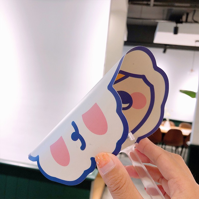 Quạt Nhựa Cầm Tay Hình Tròn Chibi Pets