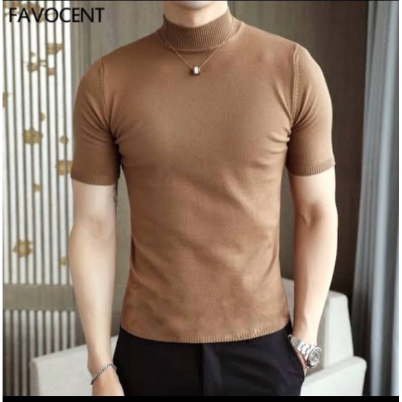 Áo Sơ Mi Ngắn Tay Cổ Cao Thời Trang Cho Nam