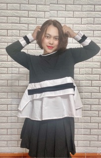 [Bigsize] Áo thu Bigsize phối sơmi siêu xinh