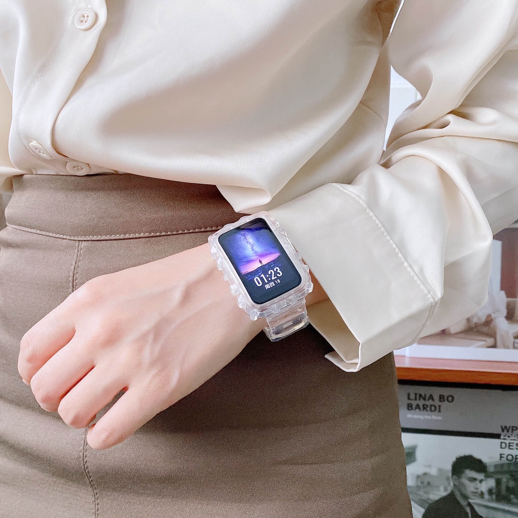 Dây Đeo Silicon Trong Suốt Cho Đồng Hồ Thông Minh Huawei Watch Fit 2 new Fit2